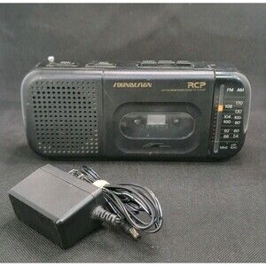 Soundesign 4612BLK AM FM Radio Cassette Player Portable Tested Works No Antenna